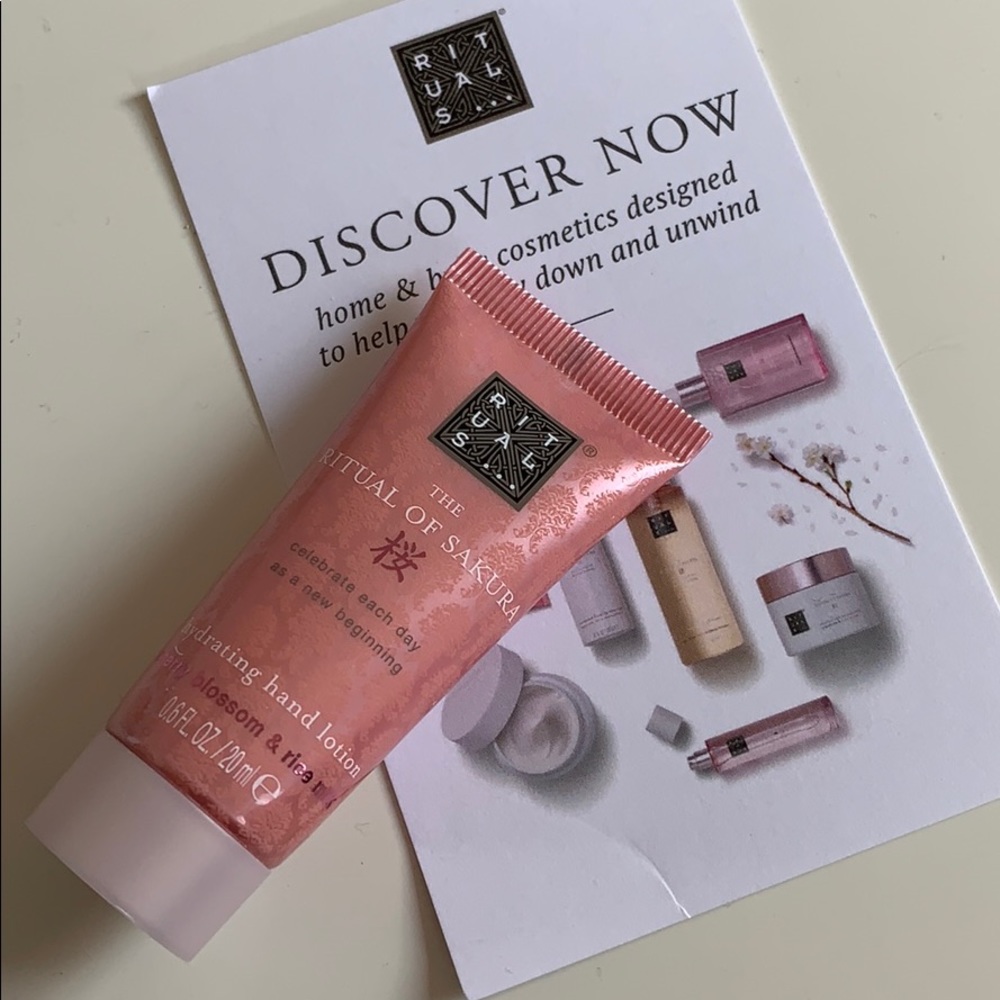 New travel size Rituals hydrating hand lotion